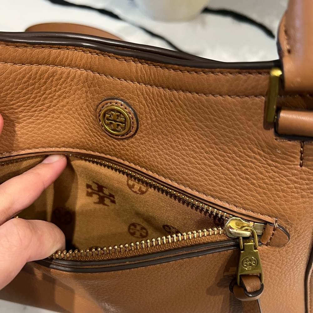 Tory Burch Women's Frances Small Satchel, Brown - Picture 9 of 10